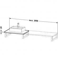 Duravit LC096C05353 - LC console variable, 1 cut-out, 30x800x550mm, Chestnut