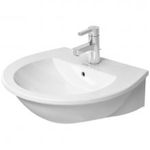 Duravit 2621550030 - Washbasin 21 5/8'' Darling New white - with overflow, with faucet deck, 3 faucet