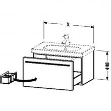 Duravit XL604808686 - Duravit X-Large One Drawer Wall-Mount Vanity Unit Cappuccino