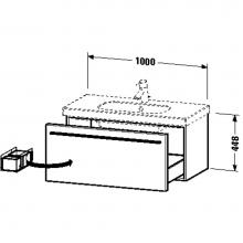 Duravit XL604908686 - Duravit X-Large One Drawer Wall-Mount Vanity Unit Cappuccino