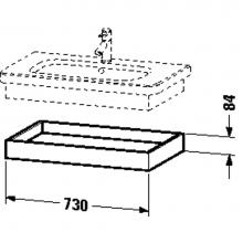 Duravit DS618104343 - DS Washbasin trim Basalt Matt for DuraStyle