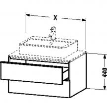 Duravit H2630205252 - HD2 Van unit for console Eur Oak 440x1000x550mm, 2