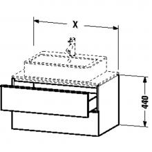 Duravit H2631207575 - HD2 Van unit for console Linen 440x1000x480mm, 2