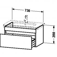Duravit DS639901414 - DuraStyle Vanity Unit 15 3/4''x28 3/4''x13 3/4'' -
