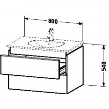 Duravit DN647103131 - DN Vanity unit Pine Silver