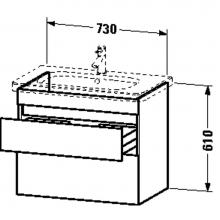 Duravit DS649905151 - Duravit DuraStyle Vanity Unit Wall-Mounted  Pine Terra