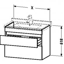 Duravit DS648705252 - Duravit DuraStyle Vanity Unit Wall-Mounted  European Oak