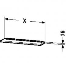 Duravit DN790501818 - DN wall board 600 White Matt HxWxD: