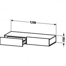 Duravit DS827104343 - Duravit DuraStyle Shelf With Drawer  Basalt Matte
