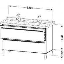 Duravit XL653801414 - X-Large vanity unit, Terra - 26 1/4''x47 1/4''x18 1/2'', 2 drawers