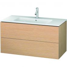 Duravit LC624201212 - Duravit L-Cube Two Drawer Wall-Mount Vanity Unit Brushed Oak