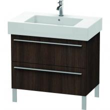 Duravit XL654305353 - Duravit X-Large Two Drawer Floorstanding Vanity Unit Chestnut Dark