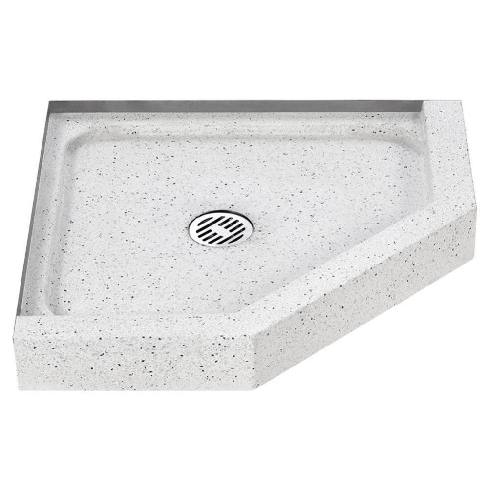 Monterey Shr Flr 34X34 Corner-Blk On Wht