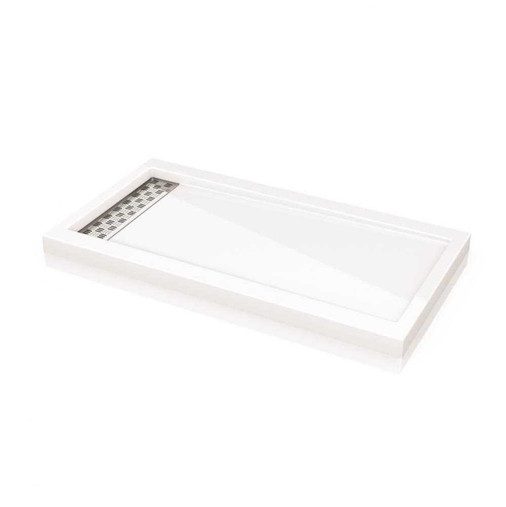 QUAD BASE LINEAR DRAIN/3648/WHITE