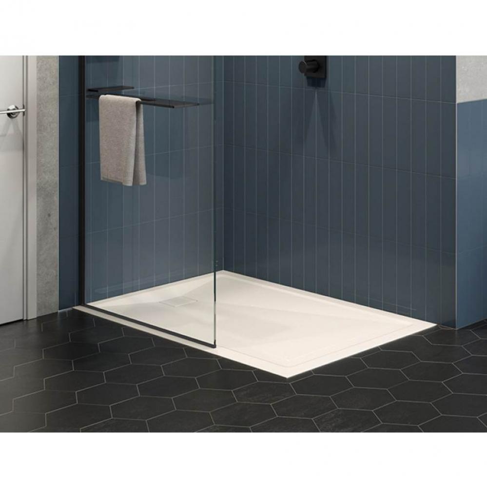 LVL LOW PROFILE BASE/36 X 60/ SIDE DRAIN / WHITE