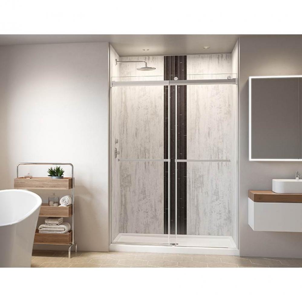FIBO ALCOVE WALL PANEL KIT 48X38 |CRACKED CEMENT