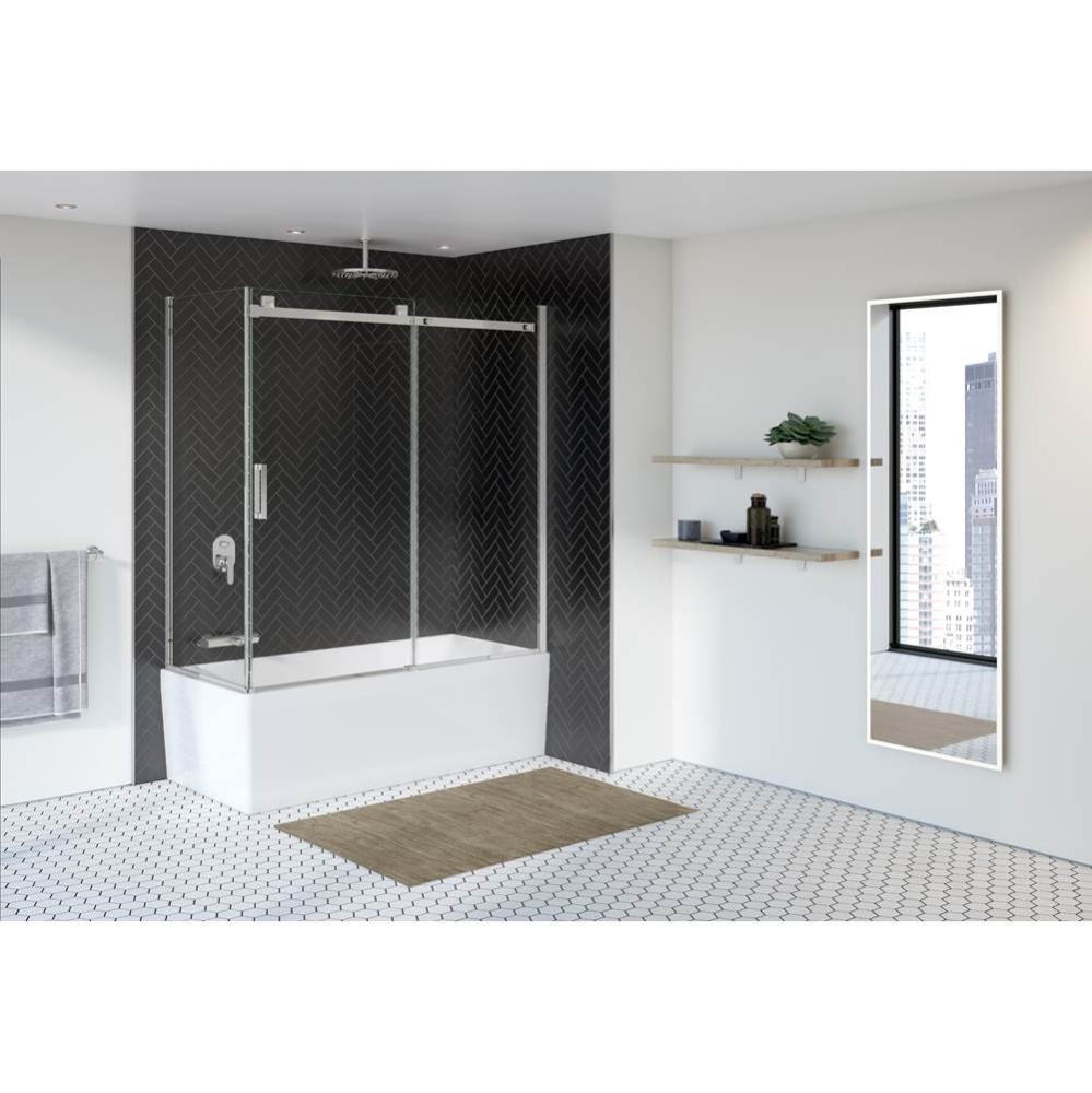 SKYLINE TUB 60 x 30/CHROME/RIGHT/SEKUR+