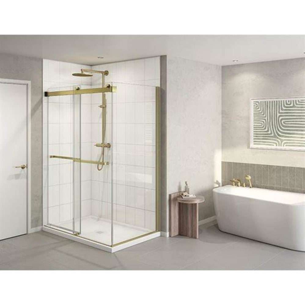 GEMINI 6MM INLINE 48''W/BRUSHED GOLD/SEKUR Plus