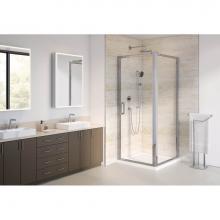 Fleurco ELECP3132-11-40-79 - ELERA CUBE 31X32/CHROME/79H/SEKUR+/IN&OUT PIVOT