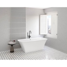 Fleurco BTLY6631-18MG - ARIA STONE LYS TUB, 6631, WHITE GLOSS INT/MAT EXT