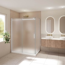 Fleurco NHS248R36R-18-80-79 - HORIZON 2SIDED/48x36/R INL x R RET/WHITE/79H/MIST SKR+