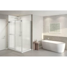 Fleurco NPUS5436R-11-80 - GEMINI PLUS 2 SIDED/54X36 RIGHT/CHROME/10MM/MIST SKR+