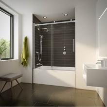 Fleurco NXVT60-25-40R - Novara Plus / Secure Film Tub 10Mm/60''H/56-60''/Br Nk/Clr