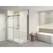 Fleurco NGS154-12-40 - GEMINI 6MM INLINE 54''W/BRUSHED GOLD/SEKUR Plus