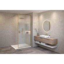 Fleurco VSP33-12-55-86 - VESPERO SHIELD 33/GOLD FRAME/GLASS WITH FLUTED FILM/86''