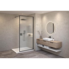 Fleurco VSP39-33-55-86 - VESPERO SHIELD 39/BLACK FRAME/GLASS WITH FLUTED FILM/86''