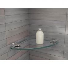 Fleurco Gsk10r-11 - GLASS SHELF KIT WALL MOUNT - 10''/ROUND/CHROME