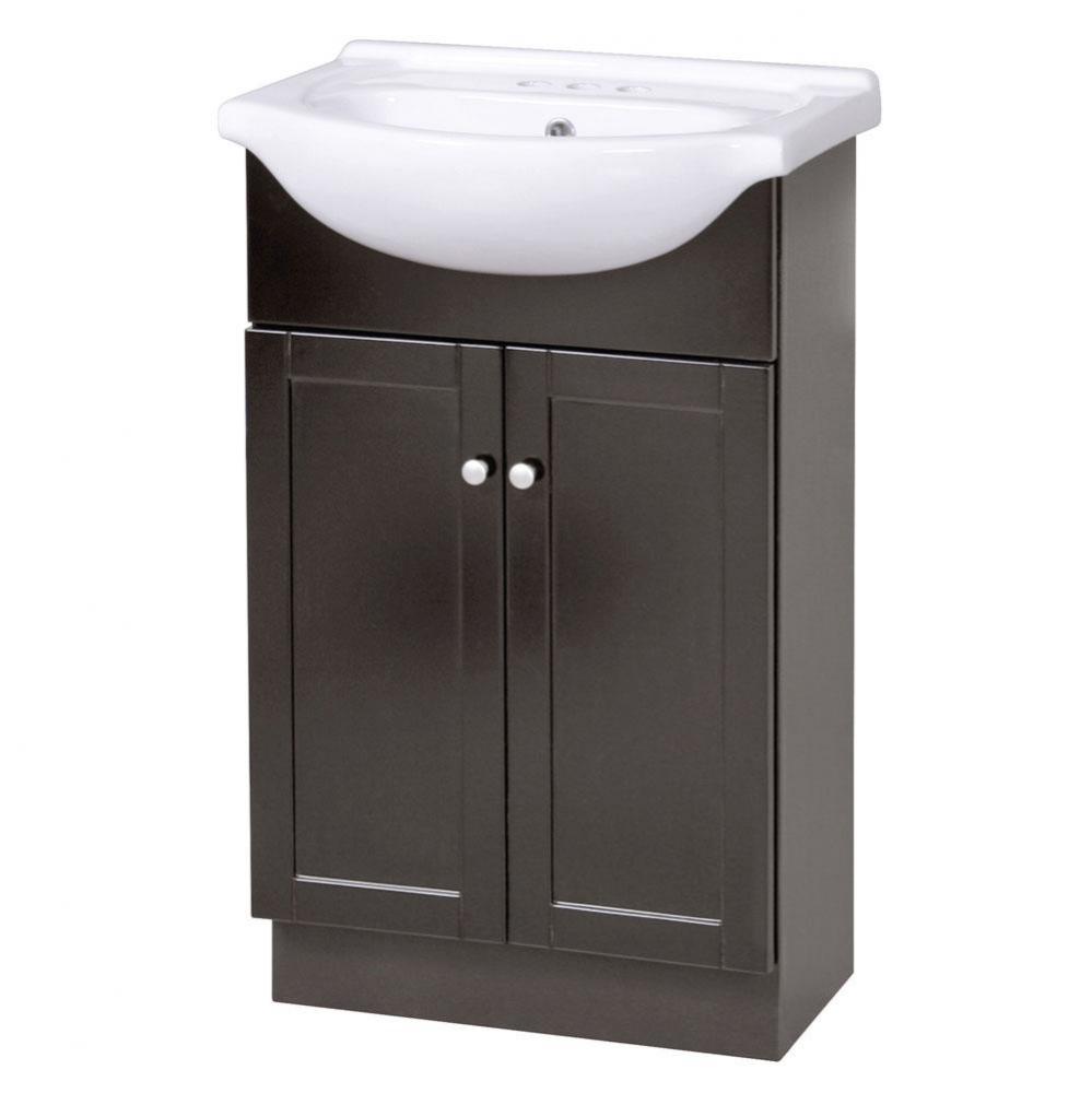 Columbia 22 inch espresso euro bath vanity with vitreous china vanity