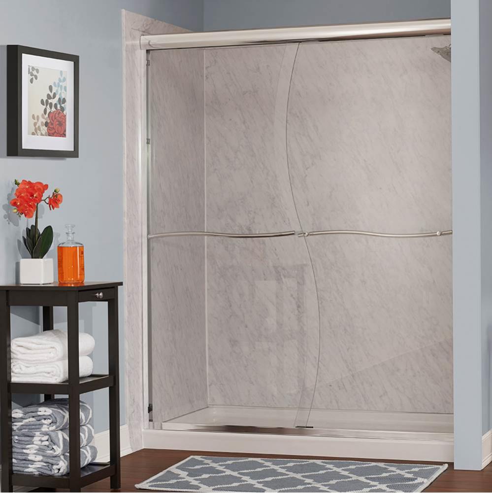 Cove 1/4'' Frameless S-Cut By-Pass Sliding Shower Door