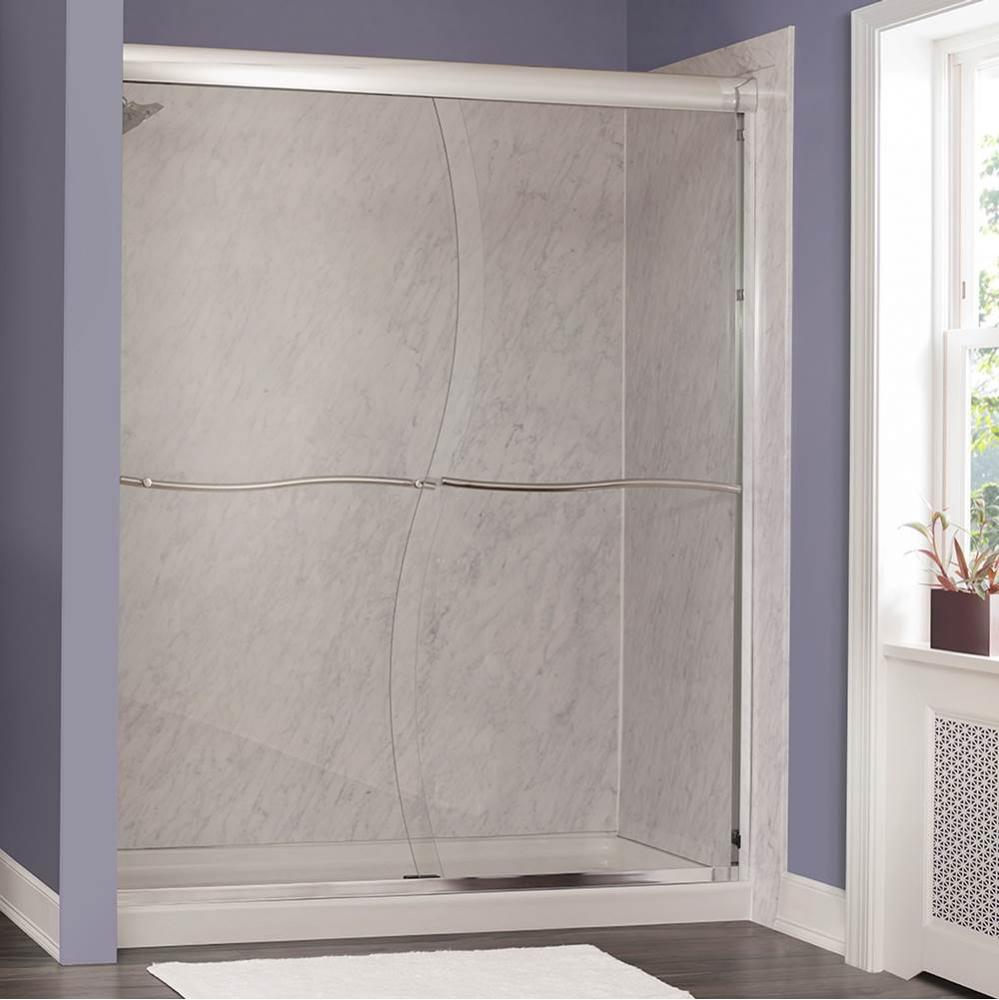 Marina 3/8'' Frameless Sliding Shower Door with ''S'' Cut Glass