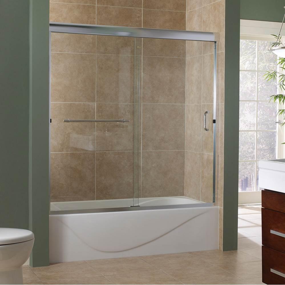 Marina 3/8'' Frameless By-Pass Sliding Tub Door