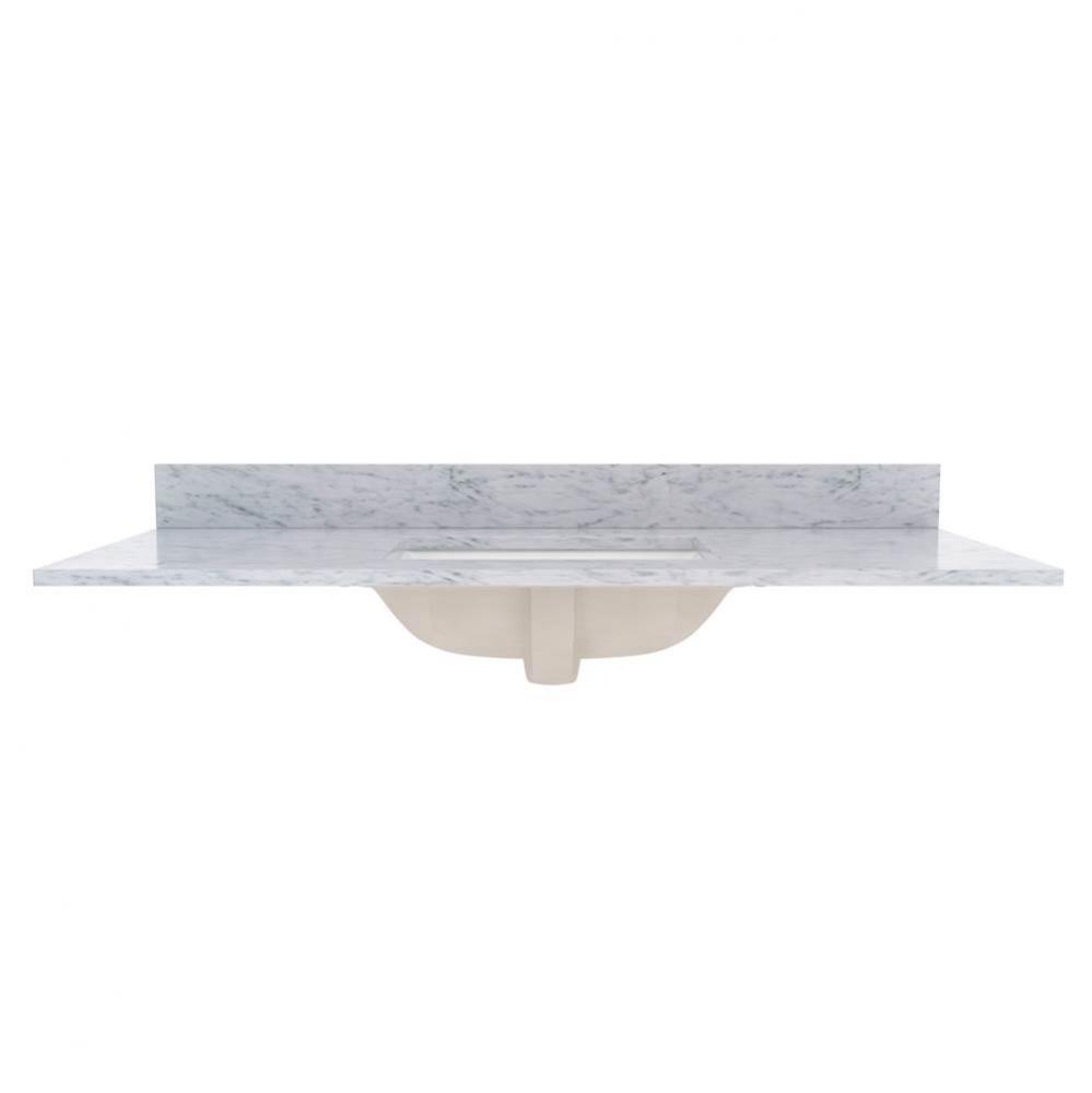 49'' Marble top, Carrara, Rectangular Bowl