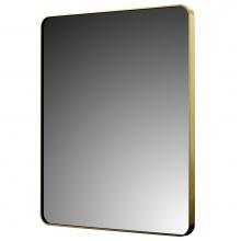 Foremost AM3036R-BG - Foremost Reflections 30'' x 36'' Rounded Rectangle Mirror, Brushed Gold