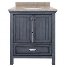 Foremost BABVT3122D-MB - Brantley 31'' Harbor Blue Vanity with Mohave Beige Granite Top