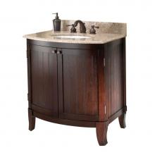 Foremost BLCVT-3021 - Bellani dark cherry bath vanity with Mohave Beige granite vanity