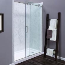 Foremost MRRL4876-CL-SV - Marina 3/8'' Frameless Roller Shower Door