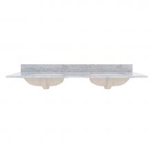 Foremost ST61228CWR - 61`'' Marble top, Carrara, Rectangular Bowl