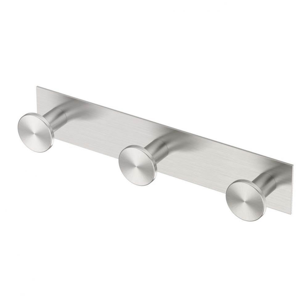 Glam All Modern Décor 11'' L Triple Robe Hook, Satin Nickel
