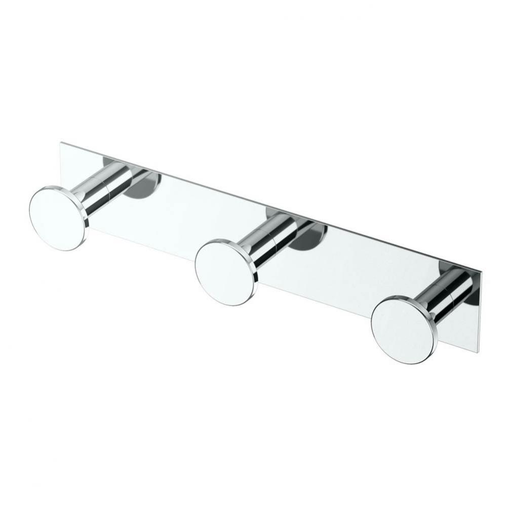 Glam All Modern Décor 11'' L Triple Robe Hook, Chrome