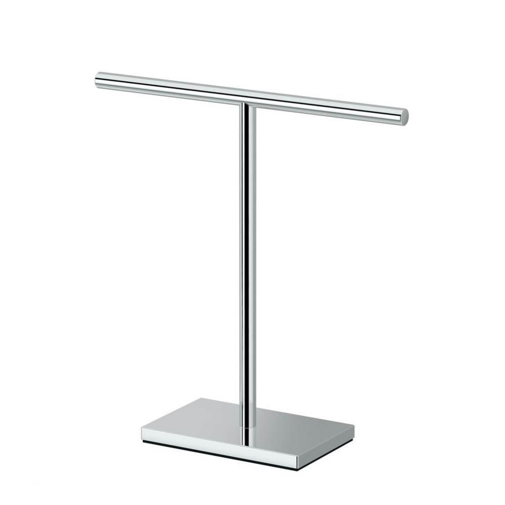 Countertop T-Shape Hand Towel Holder 11''H, Satin Brass
