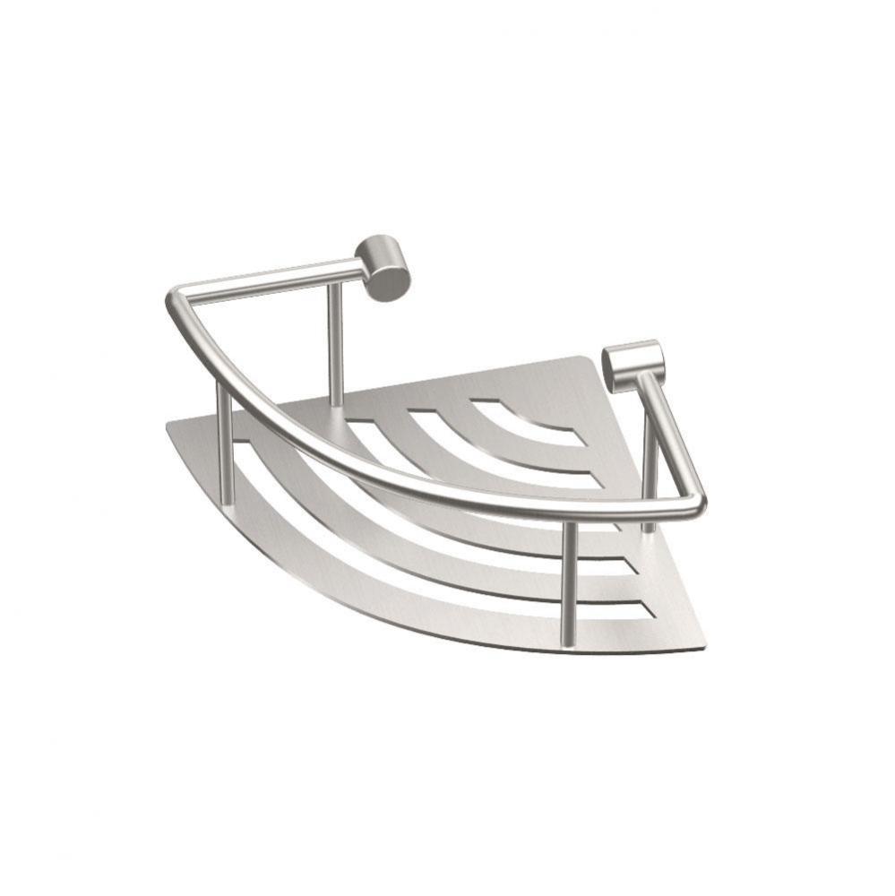 Elegant Corner Shelf 8''L, Brushed Nickel