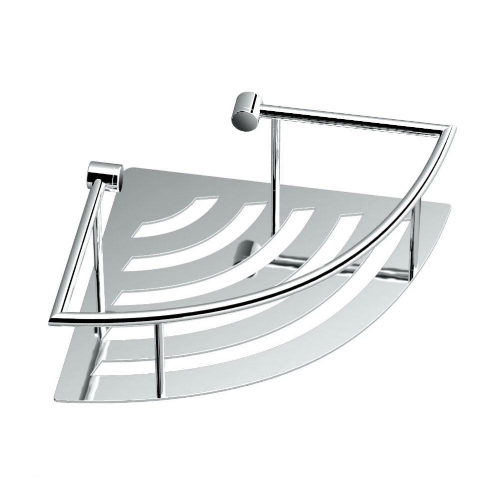 Elegant Corner Shelf 11''L, Chrome