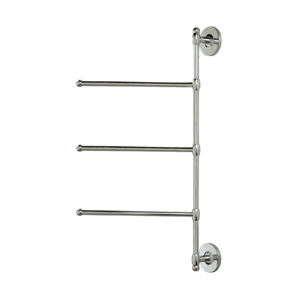 WALL 3-ARM TWL BAR,CHROME,24 In. H