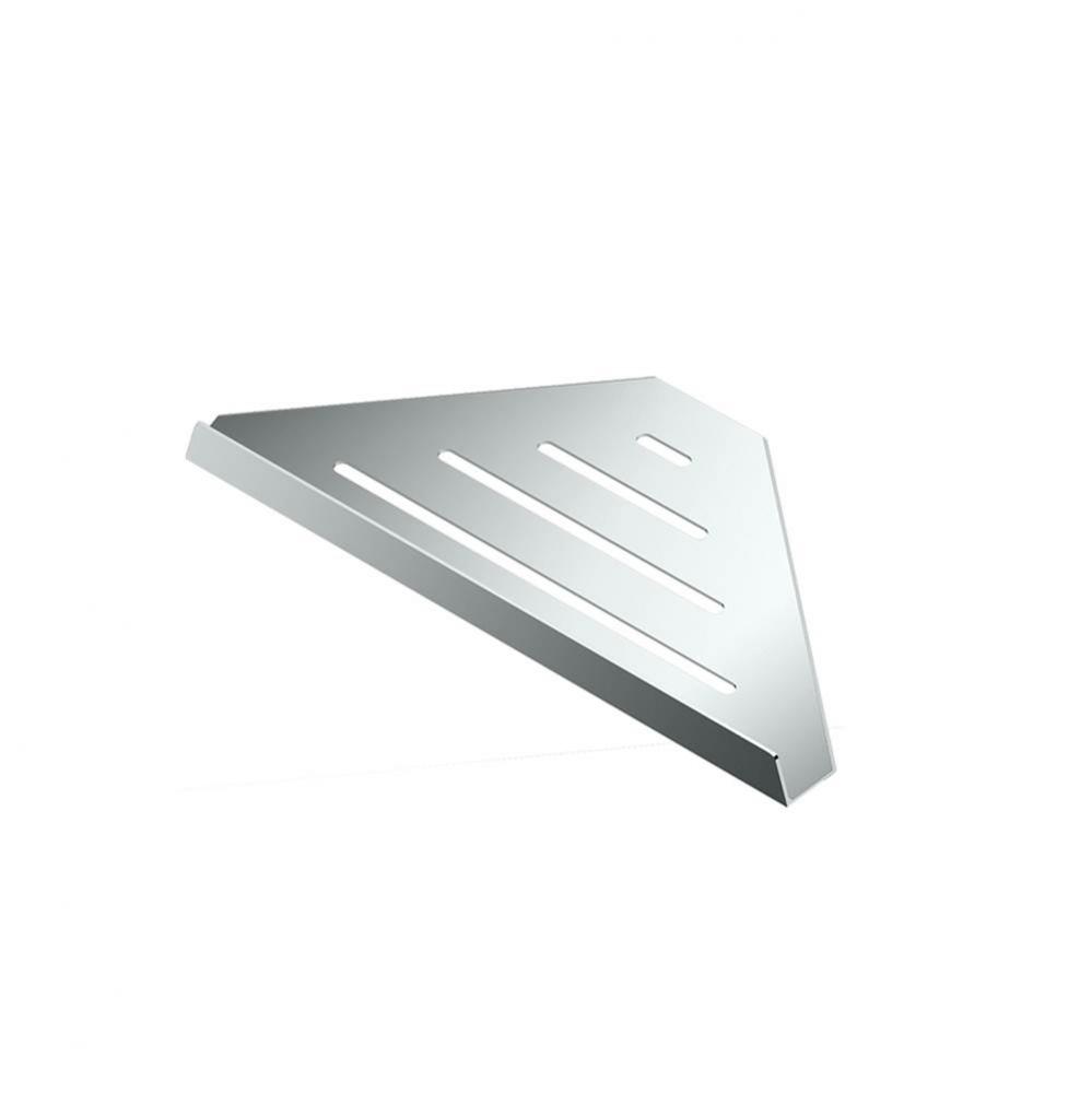 Elegant Corner Shelf, 9''L, Chrome