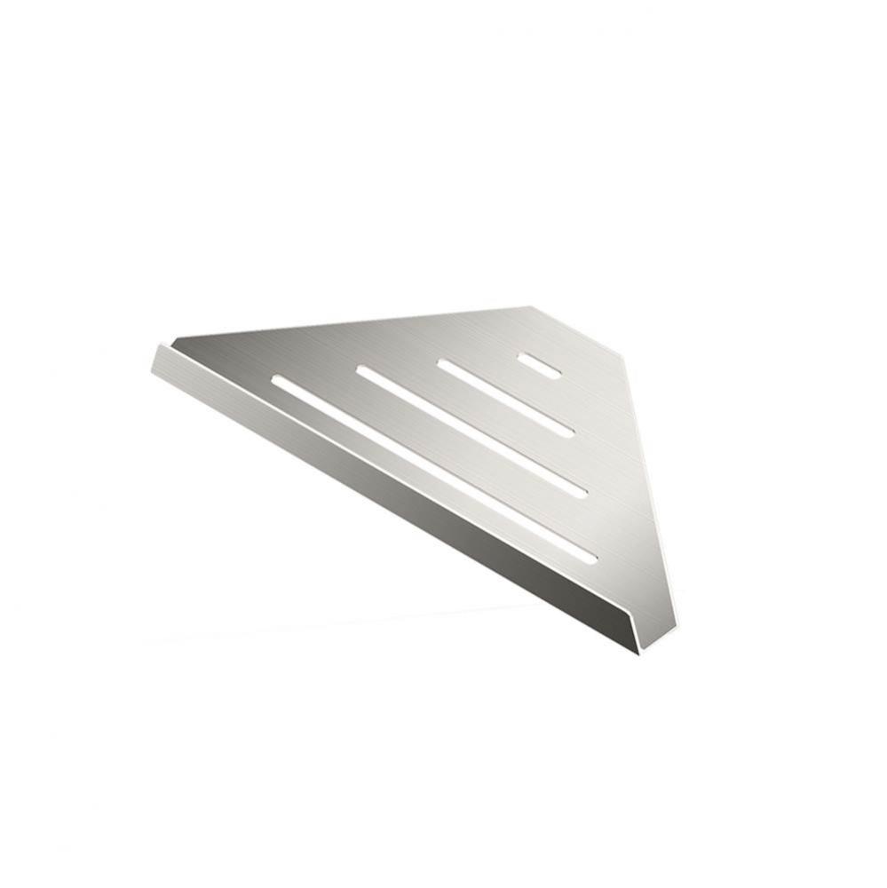 Elegant Corner Shelf, 9''L, Brushed Nickel