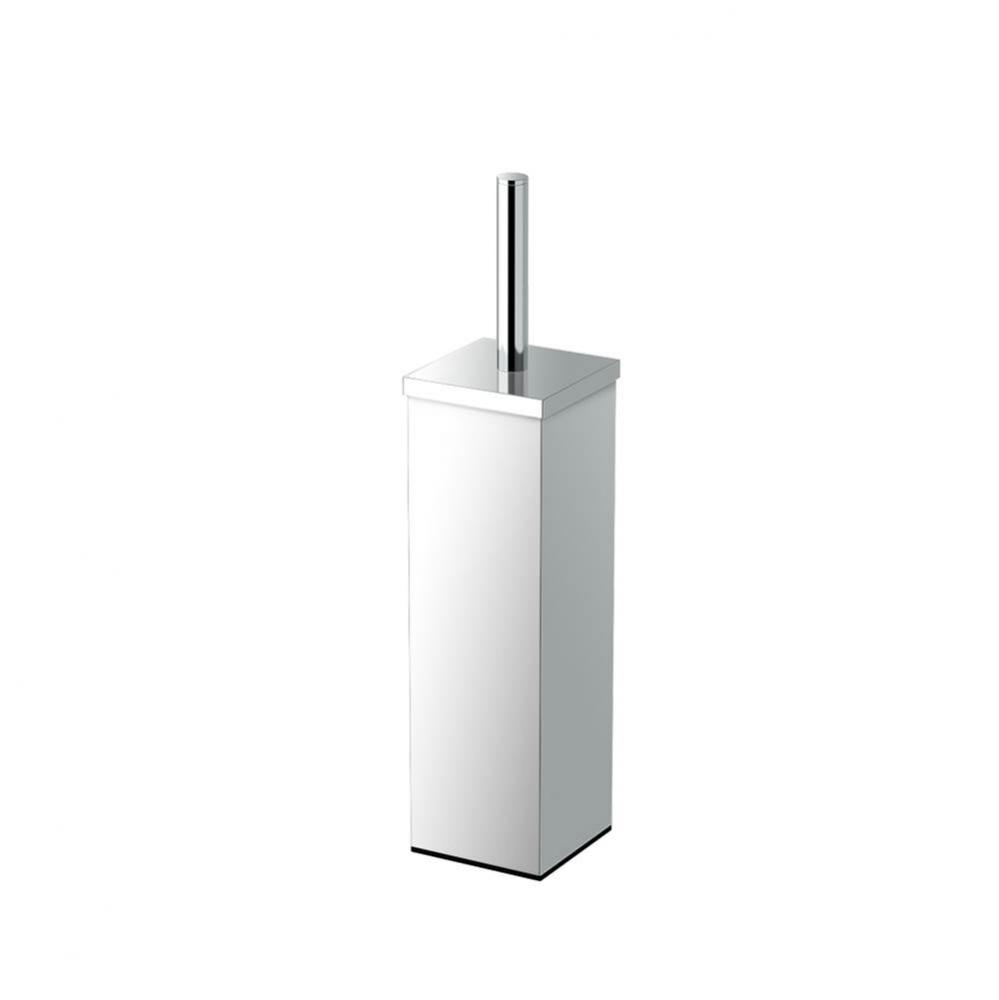 Elegant Square Toilet Brush Holder Chrome